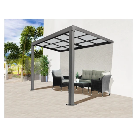 Hliníková pergola BestBerg PZ-9A / 9 m² / antracit/šedá