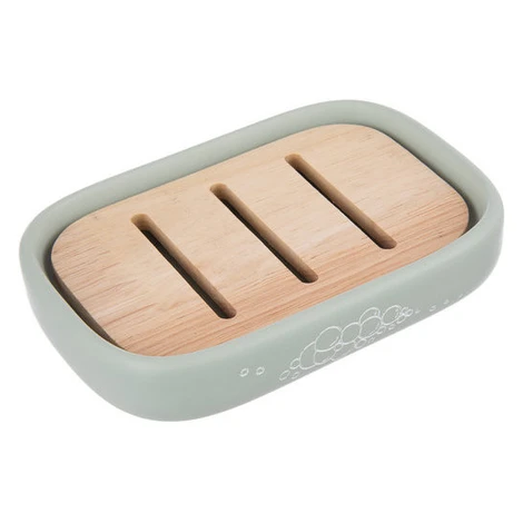 ORION Držák mýdla polyresin/gumovníkové dřevo Greenish