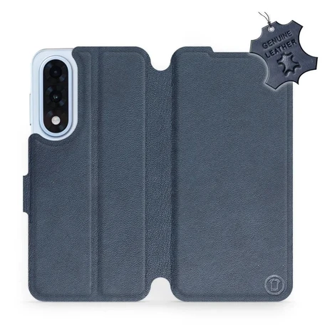 Mobiwear Kožené flip knížkové pro OnePlus Nord 5 - Modré