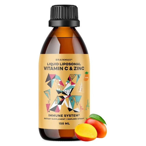 BrainMax Kids Liquid Liposomal Vitamin C Zinc Mango 150 ml