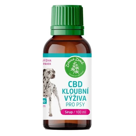 Zelená země CBD kloubní výživa pro psy – sirup (100 ml)