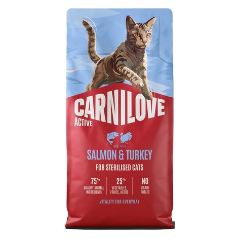 Carnilove Active Cat Dry Made with Salmon & Turkey for Sterilised Adult All Breeds 6 kg