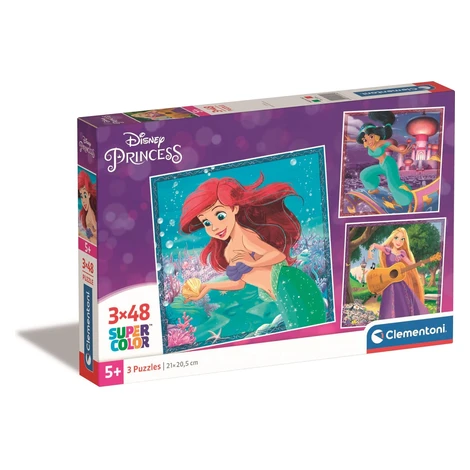 Clementoni Puzzle Disney princezny 3 × 48 dílků