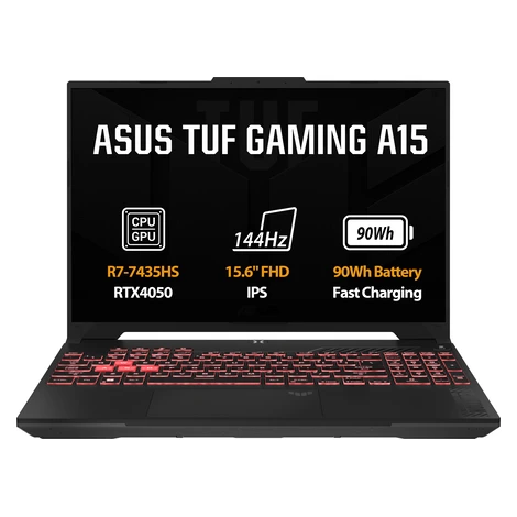 ASUS TUF Gaming A15 FA507NUR-LP028W Mecha Gray kovový