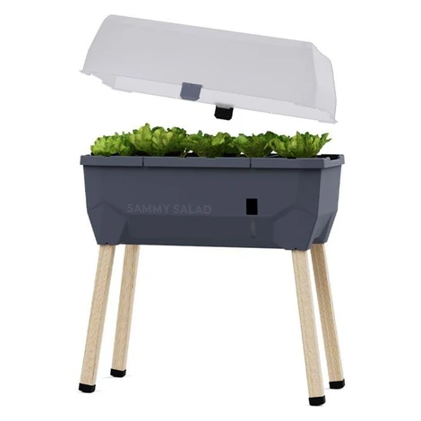 Gusta Garden SAMMY SALAD samozavlažovací truhlík s víkem, antracit