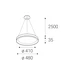 LED2 3271858CSTW Závěsné svítidlo BELLA SLIM 48 P-Z, CF CASAMBI TW 38W 3000K-4000K hnědá