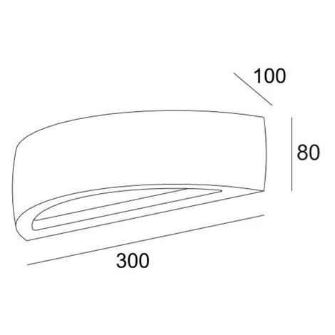 ACA Lighting Gypsum nástěnné sádrové svítidlo G85361W