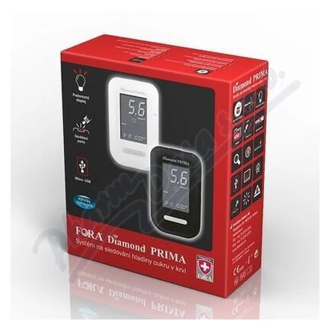 Glukometr FORA Diamond PRIMA (bílý, černý, červený)