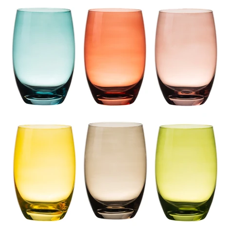 Sklenice Tumbler barevné 460 ml, 6 ks — Optima Glas Lunasol - 322837