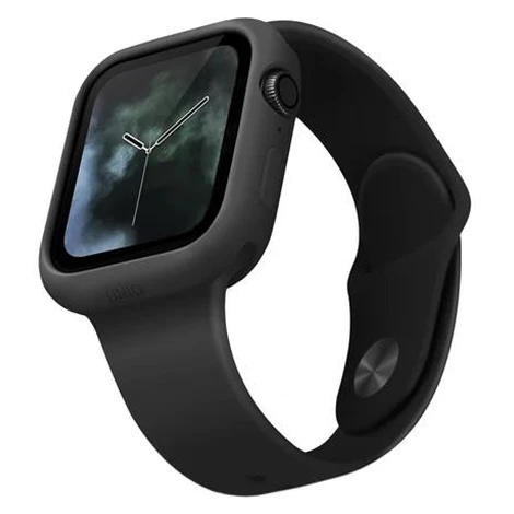 UNIQ Lino silikonové pouzdro Apple Watch Series 4/5/6/SE (44mm) černé
