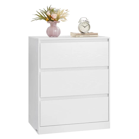 VASAGLE Komoda KAILYN 3 zásuvky 60 x 75 x 40 cm bílá
