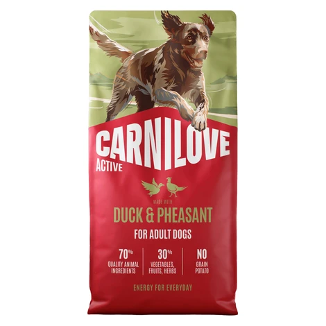 Granule CARNILOVE Active pro dospělé psy kachna a bažant 12 kg