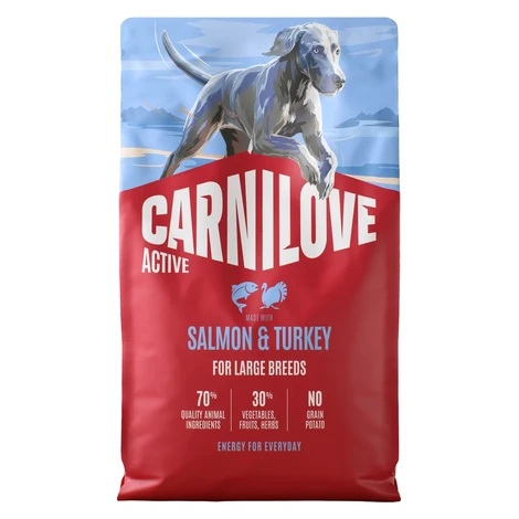 Granule CARNILOVE Active pro dospělé psy velkých plemen losos a krůta 4 kg