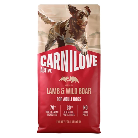 Granule CARNILOVE Active pro dospělé psy jehněčí a divočák 12 kg