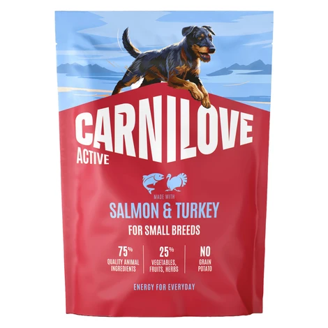 Granule CARNILOVE Active pro dospělé psy malých plemen losos a krůta 1,5 kg