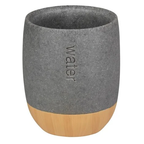Koupelnový keramický kalíšek STEIN šedá 8x9 cm Mybesthome název: kalíšek na zubní kartáček