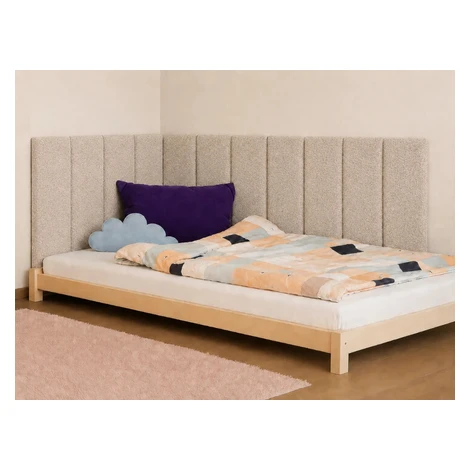 Rovný čalouněný panel na zeď BOUCLÉ Zvolte barvu: Krémová, Zvolte rozměr: 20x70 cm, Uchycení na 