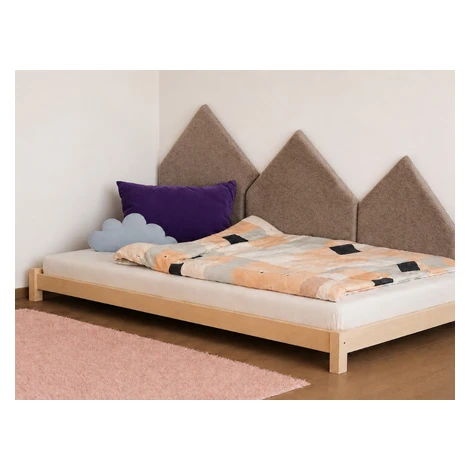 Čalouněný panel na zeď HORY - levá strana VELUR Zvolte barvu: Světle šedá, Zvolte rozměr: 80x200