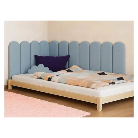 Zaoblený čalouněný panel za zeď VELVET Zvolte barvu: Světle růžová, Zvolte rozměr: 30x90 cm, Uch