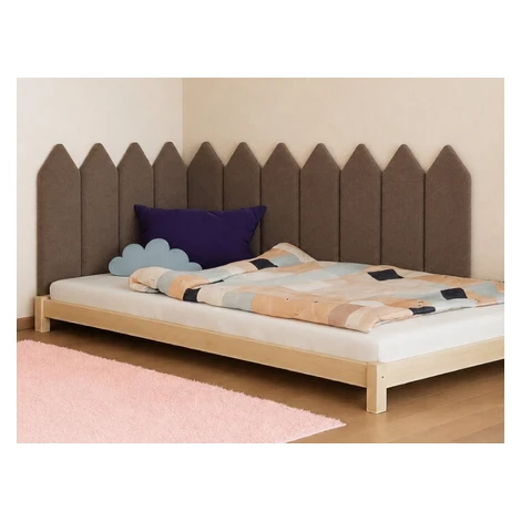 Čalouněný panel na zeď ve tvaru plotku VELUR Zvolte barvu: Modrá, Zvolte rozměr: 30x60 cm, Uchyc