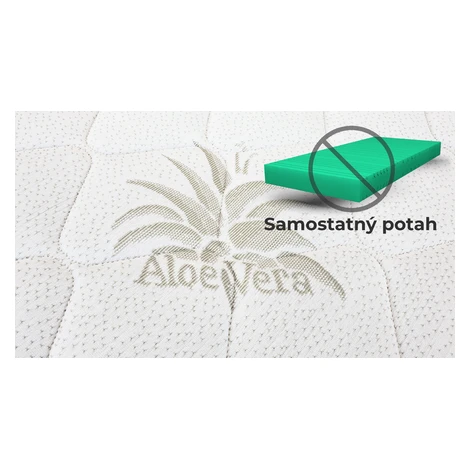 BEDTON Samostatný potah na matraci ALOE VERA podšitý rounem (320g/m²) - bez matrace Šířka: 180 c