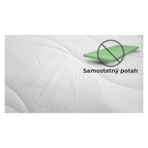 BEDTON Samostatný potah na topper BAMBOO podšitý rounem (380g/m²) - bez matrace Šířka: 90 cm, Dé