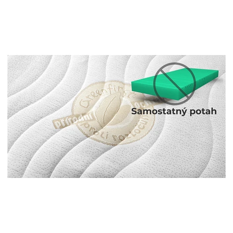 BEDTON Samostatný potah na matraci GREENFIRST podšitý rounem (385g/m²) - bez matrace Šířka: 90 c