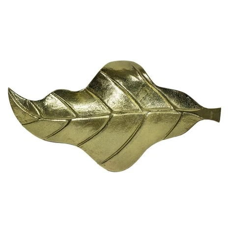 Zlatý dekorační kovový podnos / miska ve tvaru listu Banana- 36*18*3cm Mars & More