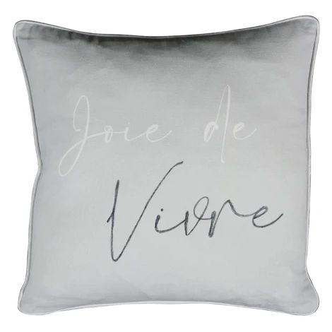 Šedý polštář Joie de Vivre - 45*45 cm Mars & More