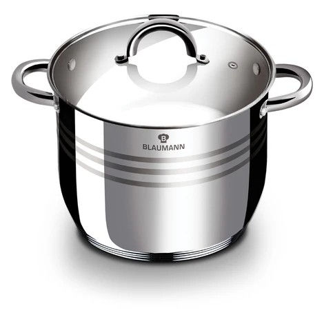 BLAUMANN - Hrnec 30cm nerez a skleněná poklice 15l
