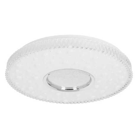 Stropní lampa BUBBLES, plafond 40cm, 24W LED, stínidlo 4000K, bílá+chrom CANDELLUX