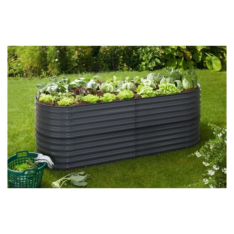 Vyvýšený záhon plechový 240 x 80 x 82 cm Rojaplast