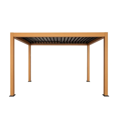Zahradní pergola s LED osvětlením LUXORA hnědá/antracitová 300x400 cm