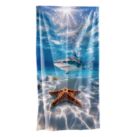 Rychleschnoucí XL plážová osuška AQUALIS modrá 100 x 180 cm, 100% mikrovlákno