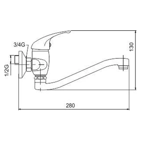 NOVASERVIS Dřezová baterie 100 mm lékařská páka Metalia 55 chrom 55074L,0