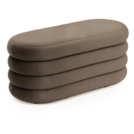 Ak furniture Taburet Puffo II hnědý