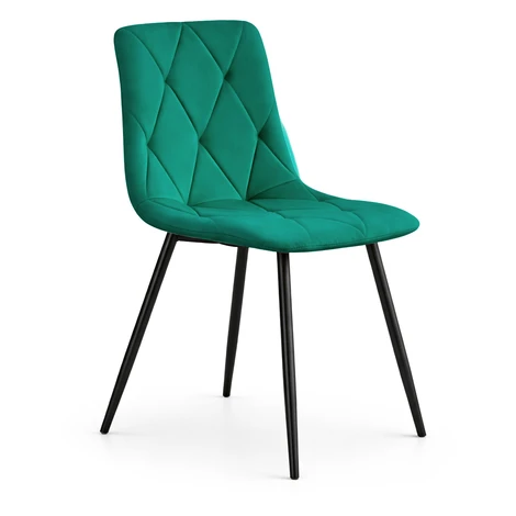 Ak furniture Čalouněná jídelní židle Milo lahvově zelená