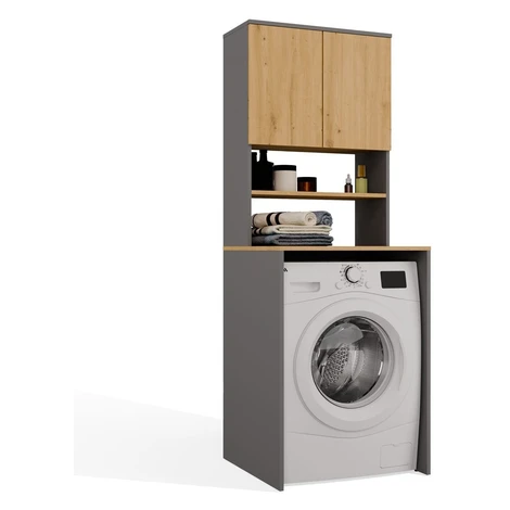 TP Living Koupelnová skříňka nad pračku Pola Multi antracit/dub Artisan