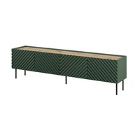 HALMAR TV stolek Onda 4D 200 cm zelený/dub artisan