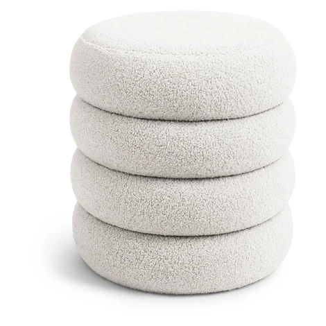 Ak furniture Taburet Snuggo I bílý