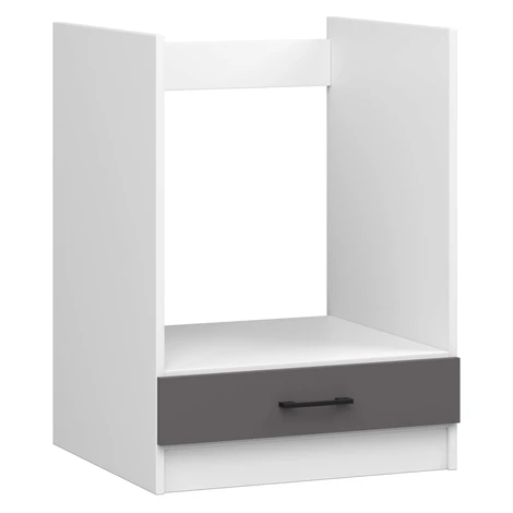Ak furniture Kuchyňská skříňka pod troubu OLIVIE 60x82 cm matná bílá/matná grafitově šedá