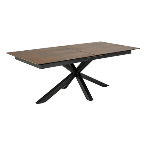 Actona Rozkládací jídelní stůl Irwine 200/240 cm hnědá keramika/černý