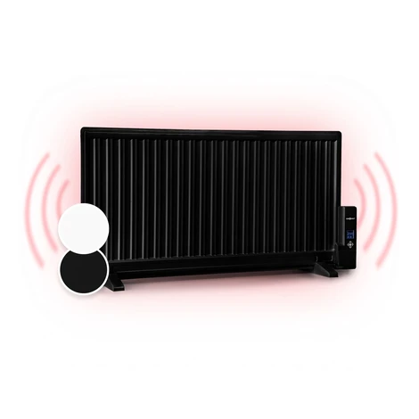 OneConcept Wallander, olejový radiátor, 1000 W, termostat, olejové vyhřívání, plochý design, čer