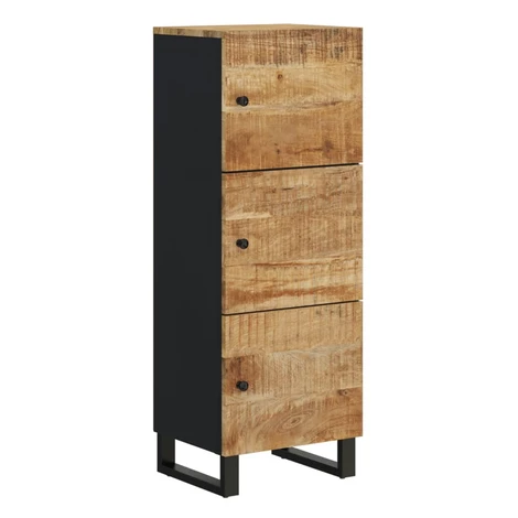 vidaXL Komoda se 3 dvířky 40 x 33 x 110 cm masivní mangovník a železo