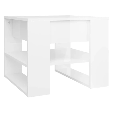 vidaXL Konferenční stolek lesklý bílý 55,5x55x45 cm kompozitní dřevo