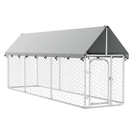 vidaXL Venkovní psí kotec se střechou 400 x 100 x 150 cm