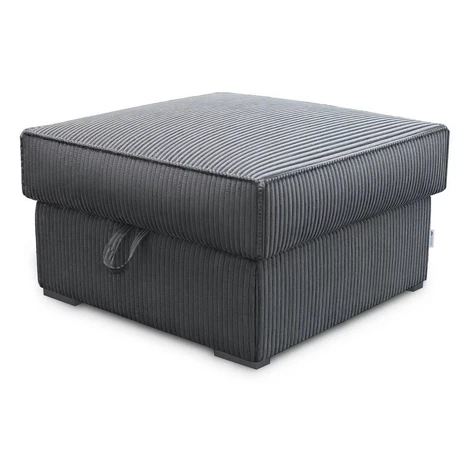 Šedý taburet SMART COSARO s úložným prostorem 65x65 cm