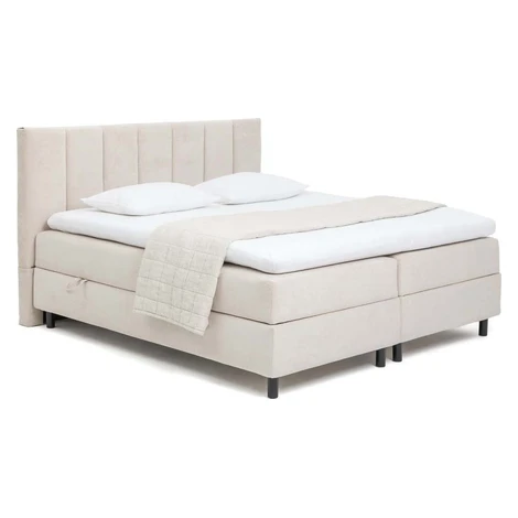 Béžová boxspring postel s úložným prostorem 180x200 cm Elva Bold Line – Bonami Selection
