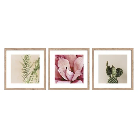 Tištěné obrazy v sadě 3 ks s rámem 30x30 cm Fresh – Styler