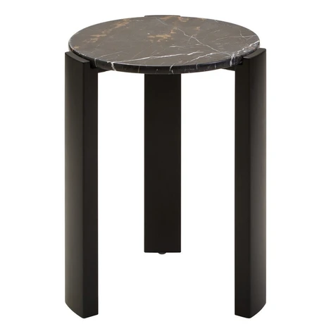 Kulatý odkládací stolek s mramorovou deskou ø 46 cm Palermo – Premier Housewares